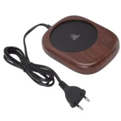 Dryckvärmare-Elektrisk mugg varmare Snabbuppvärmning Automatisk Håll varm Träsäd Dryckeskopp varmare EU-kontakt AC100‑240V