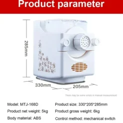 Elektrisk Nudelmaskin, Automatisk Drift, Multifunktionell Design,VIT, EU