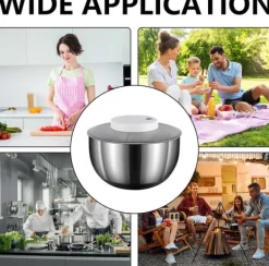 Elektrisk salladstork, frukt- och grönsakstork, 4,5L stor automatisk salladsgrönsakstork, USB-laddningsbar salladstork, sallad, frukt- och grönsaksto | CDON