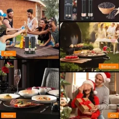 Elektrisk salt- och pepparkvarn - USB-laddningsbar elektrisk pepparkvarn med förvaringsbox