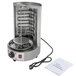 Elektrisk Shawarma/Döner Grill - Vertikal Rotisseri - Automatisk Rotation - Droppbricka - 2,5 kW - 220 V EU-kontakt - 29,5×38×48 cm