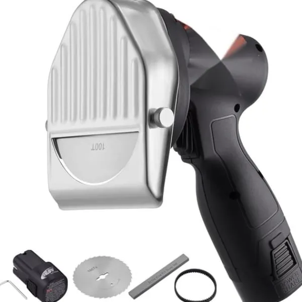 Elektriska Knivar-Elektrisk shawarmakniv, sladdlös köttskärare för turkisk döner kebab med 2 blad.