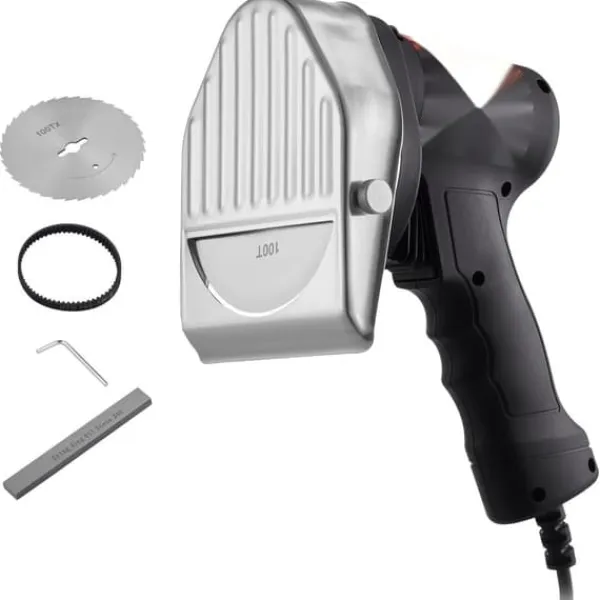 Elektriska Knivar-Elektrisk shawarmakniv, Turkisk döner kebab, köttgyroskärare med 2 blad - effektiv och praktisk!