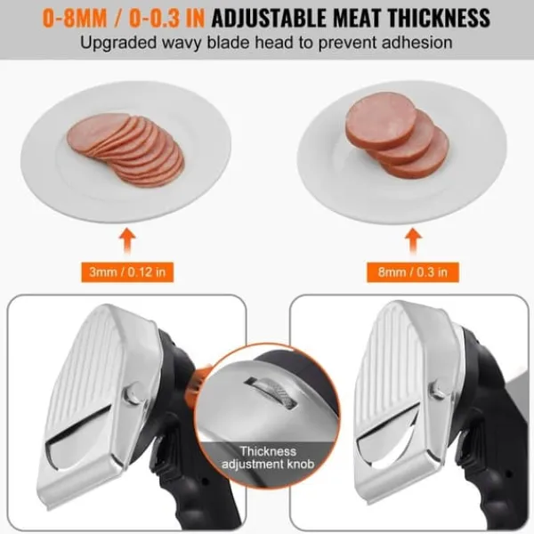 Elektriska Knivar-Elektrisk shawarmakniv, Turkisk döner kebab, köttgyroskärare med 2 blad - effektiv och praktisk!