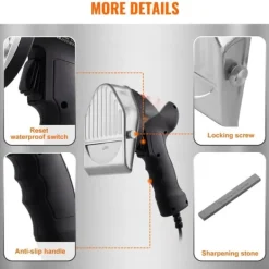 Elektriska Knivar-Elektrisk shawarmakniv, Turkisk döner kebab, köttgyroskärare med 2 blad - effektiv och praktisk!