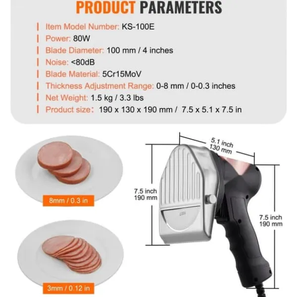 Elektriska Knivar-Elektrisk shawarmakniv, Turkisk döner kebab, köttgyroskärare med 2 blad - effektiv och praktisk!