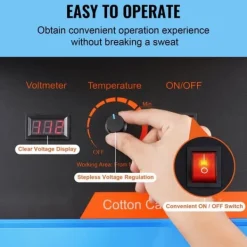 Maskiner För Spunnet Socker-Elektrisk sockervaddsmaskin 1000 W, kommersiell godismaskin med lock, rostfri skål och sockerskopa, perfekt för fest och evenemang