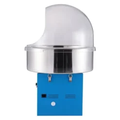 Elektrisk sockervaddsmaskin 1000 W, kommersiell godismaskin med lock, rostfri skål, sockerskopa, perfekt för fest och evenemang