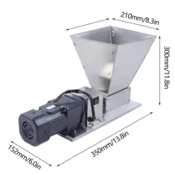 Matkvarnar-Elektrisk spannmålskvarn - Maltkross - 60 W - 75 rpm - 9 kg - 51×25×22 cm - För korn, vete, majs - Silver