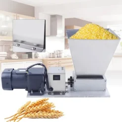 Matkvarnar-Elektrisk spannmålskvarn - Maltkross - 60 W - 75 rpm - 9 kg - 51×25×22 cm - För korn, vete, majs - Silver