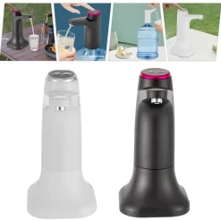 Vattenkylare-Elektrisk Vattendispenser - Pump - Flöde 1,2 L/min - Batteri 1200 mAh - USB-laddning 5 V 4 W - Tyst 55 dB - För flaska/bord - Svart