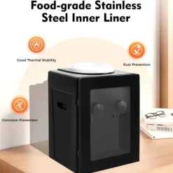 Vattenkylare-Elektrisk vattendispenser/vattenkylare - Bordsmodell - Varm & kall, Toppmatad, 220V 50Hz, 550W/75W, För 3,5–18,9 L dunkar - Svart