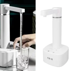 Elektrisk vattenflaskdispenser USB-laddningsbar universal automatisk dricksvattenpump med 1,4 m slang för hem och utomhusbruk