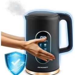 Vattenkokare-Elektrisk vattenkokare 1,7l Berdsen BD-712 svart och guld