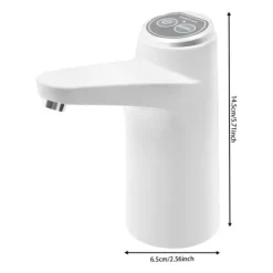 Vattenkylare-Elektrisk vattenpump för vattendunk - MR001 - LED-display - 1,2 L/min - USB-laddning, 1200 mAh batteri - Livsmedelssilikon & ABS - Vit