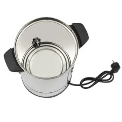 Dryckvärmare-Elektrisk vaxsmältare - 10 l smältgryta - Temperaturkontroll - Enkel hällpip - För ljusgjutning - Silver