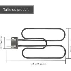 Grillar-Elektrisk Värme för Grill - Ersättningsvärmeelement för Grillar - 2200W, Kompatibel med Weber 66631 Weber Q140 Q1400