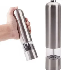 Kryddkvarnar-Elektriskt Salt & Pepparkvarn i Rostfritt Stål