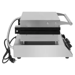 Elektriskt våffeljärn - Kommersiellt - Dubbelt, rektangulär form - 2000 W - Temperatur 50–300 °C - Timer 0–5 min - Gjutaluminium & rostfritt stål