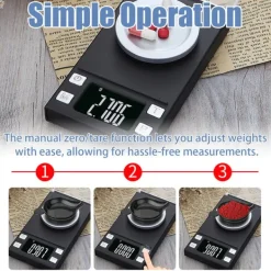 Elektronisk digitalvåg 100g/0,001g med tarafunktion