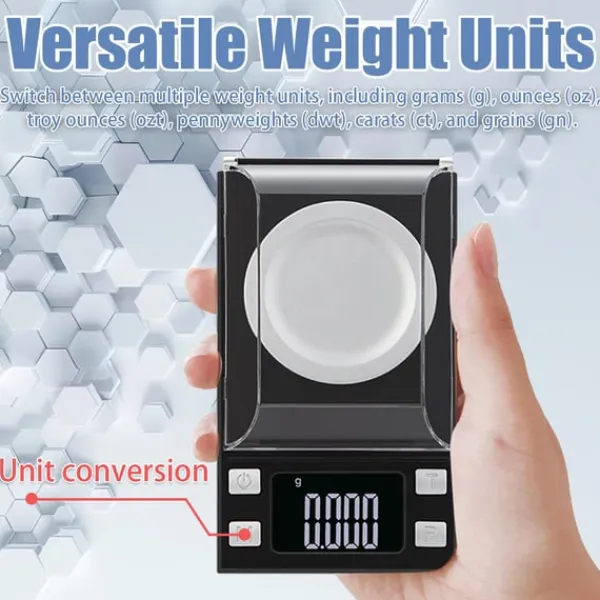 Elektronisk digitalvåg 100g/0,001g med tarafunktion