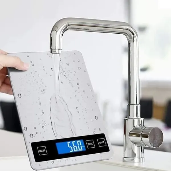 Elektronisk köksvåg, 15 kg/33 lb matvåg, köksvåg Noggrannhet på 1 g/0,1 oz, USB-laddning, LCD-skärm