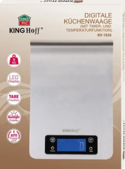 Elektronisk köksvåg 1g 5kg på skena KINGHOFF KH-1836