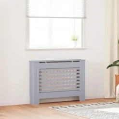 vidaXL Värmeelement-Elementskydd antracit 112x19x81,5 cm MDF