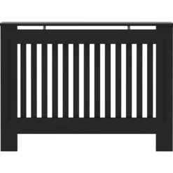vidaXL Elementskydd svart 112x19x81,5 cm MDF