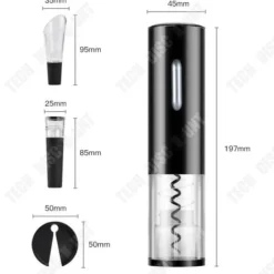 Korkskruvar-Elkorkskruv - TD® - RL-WO36S - Plast - USB-laddning - Röda lampor