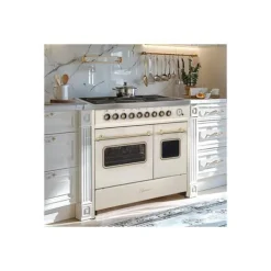 Spisar-Elspis elektrisk - GURARI - GCH E 912 DF Cr r - Keramisk 90 cm - Dubbel ugn - Grädde