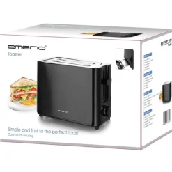 Emerio Brödrost 2 skivors 700Watt Svart