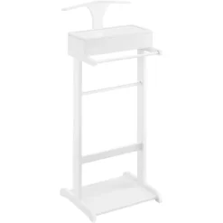[en.casa] Kläd- & Garderobsförvaring-® Klädbetjänt-43,5x34,5x110cm-furu-vit