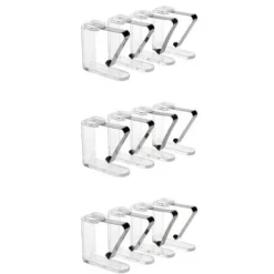 Dukclips & -Vikter-ERBJUDANDE SET 12 TRANSPARENTA FOTOGRAFIRINGAR 4.5X4.5CM