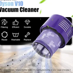 Dammsugartillbehör-Ersättningsdammsugare och filter för Dyson V10 dammsugare