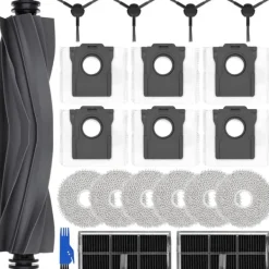 Dammsugartillbehör-Ersättningstillbehörssats för Dreame L10s Pro, 6 dammpåsar, 6 moppdynor, 1 huvudborste, 4 sidoborstar, 2 filter