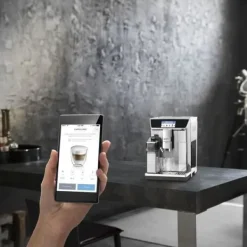 Espressomaskin med kvarn - DELONGHI - PrimaDonna Elite Experience ECAM650.85.MS - Ansluten - Grå