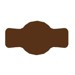 Tillbehör Till Matförvaring-Etikett till burk 7x4 cm för marmelad 72 st. brun matt