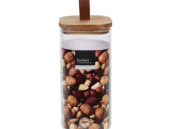 Förvaringsburkar-Excellent Houseware Glasburk med lock av trä, lufttät förslutning