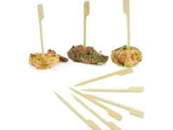 Excellent Houseware Tandpetare i trä bambuspett för aptitretare spett 9 cm 50 st