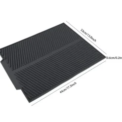 Diskställ & Torkställ-Extra stor diskmatta av premium värmetålig silikon (grå)