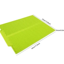 Mattor & Galler Till Diskhoar-Extra stor diskmatta av premium värmebeständig silikon (grön)