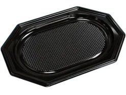 Fad 25x35 cm Lille Plast PET Sort Låg på 73701,10 ps x 10 stk/krt