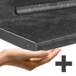 Fame-Line hörnkök, 227 x 287 cm, PT Antracit, Blank vit/Antracit, Vicco