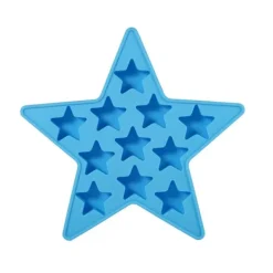 Isformar-femstjärnig formad cool silikon isbitsform frysverktyg för klubbbarfest (blå)