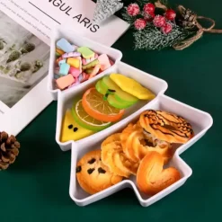 Festligt Julgransfat i Vit