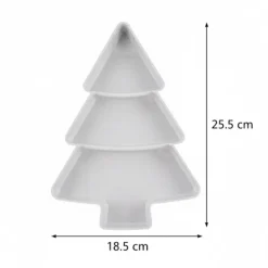 Festligt Julgransfat i Vit