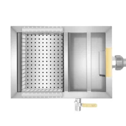 Tillbehör Till Avfallshantering-Fettavskiljare, hög effektivitet filtrering, hållbart rostfritt stål,silver