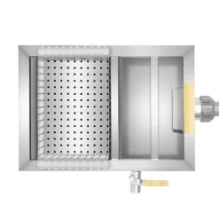 Tillbehör Till Avfallshantering-Fettavskiljare, hög effektivitet filtrering, hållbart rostfritt stål,silver