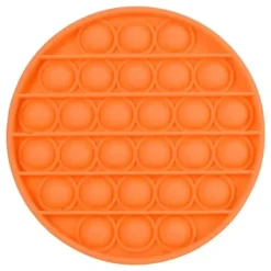 Kakformar-Figet Toy Silikonform Chokladform Pop it Rund, Figet Toy Orange